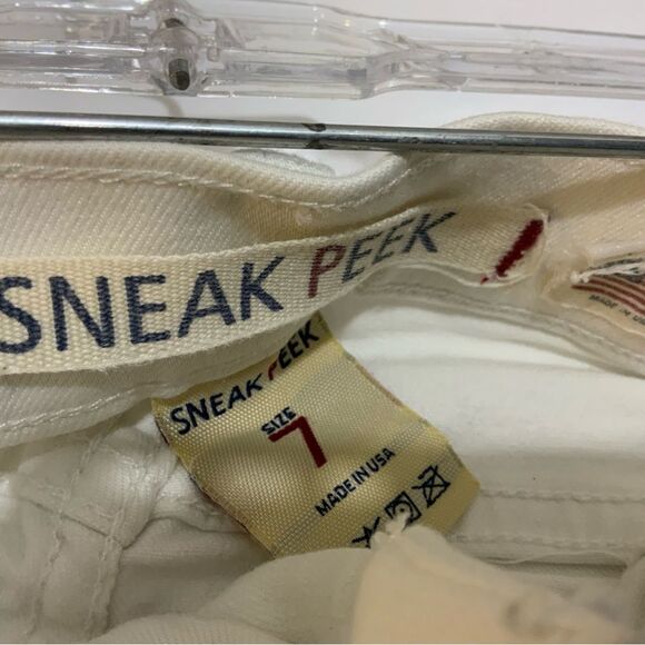 Sneak peek denim white shorts size 7 - Picture 5 of 6